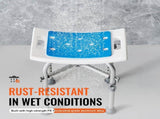 Shower Chair, Adjustable Height Shower Stool with Crossbar Support, Shower Seat for Inside Shower or V952-LYDFXLHJPEWFYGW6TV0