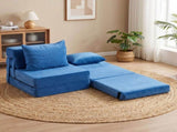 Artiss 2 Pack Folding Sofa Bed Armless Lounger Foam Floor Sofas Futons Couches SB-B-COMP-1010-BUX2
