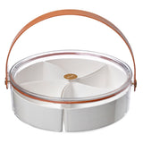 White Divided Fruit Tray for Snacks and Dried Fruits V1366-AZ2-W-21833