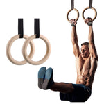 VERPEAK Wooden Gymnastic Rings with Adjustable Straps Heavy Duty Exercise Gym Rings Wooden V227-9300302011311