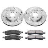 Drilled Slotted Front Brake Rotors Pads Kit for Chevy Traverse GMC Acadia V952-QCCCPTZTRAVEMZKYOV0