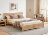 Artiss Single Bed Frame Wooden Bed Base Walnut WBED-F-OATMEAL-S-NA-AB