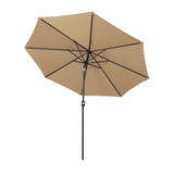 Instahut 3m Outdoor Umbrella Beach Pole Garden Patio Tilt Beige UMB-POLE-3-TIL-BG