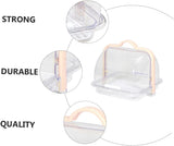 Transparent Food Storage Container with Lid and Drip Tray for Bread Milk Packaging V1258-DP02-BOL-153