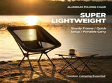 Portable Folding Moon Chair with Carry Bag, Lightweight Aluminium Outdoor Seat for Camping, Hiking, V1189-LC-AMZ-00065
