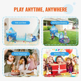 3 in 1 Kids Play Tent with Tunnel, Basketball Hoop for Boys, Girls, Babies and Toddlers, V952-PPSDZPX3DHY0ON54XV0