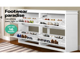 Artiss Shoe Cabinet Bench Set Flip Drawer Hallway Living Room White FUR-S-SHOE-BEN-WH