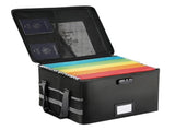 CARLA HOME Fireproof Document Box with Lock - Collapsible Black - Glass Fiber - Reflective Strip V178-36525