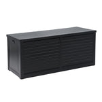 Gardeon Outdoor Storage Box 490L Container Lockable Garden Bench Shed Tools Toy All Black OSB-S490-ABK