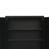 Two-Door Metal Short Cabinet Shelf Storage for Home Office Gym V63-844401