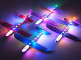 4 Pack LED Light Airplane,17.5" Large Throwing Foam Plane,2 Flight Mode Glider Plane,Flying Toy for V1366-AZ2-W-13324