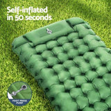 Weisshorn Self Inflating Mattress Camping Sleeping Mat Air Bed Pad Single Pillow CAMP-C-MAT-INF-BEE-S-GN