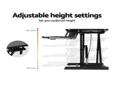 Artiss Standing Desk Riser Height Adjustable Black 80CM HASD-B-S28-BK