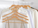 TOPIA HANGER Wooden Hangers 30 Pack, Space Saving Coat Hanger with 360&deg Swivel Cascading Ring Hook, V1258-DP02-F-239