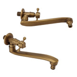 Antique Garden Faucet with Extended Spout Antifreezing Copper Wall Mount Single Cold Water Tap for V1294-YM0706-3112230063012