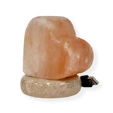 USB Himalayan Salt Lamp - Heart Love Carved Shape Pink Crystal Rock LED Light V238-SUPDZ-32768317510
