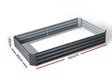 Green Fingers Garden Bed 150x90cm Planter Box Raised Container Galvanised Steel GARDEN-15090-ALUMGR