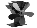 Wood Stove Fan 5 Blades Fireplace Fan Heat Powered Stove Fan for Wood Burning Stove Pellet Log V1294-YM0706-3114230123111