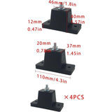 4 Pcs Rubber Anti-Shock Absorber Mounts Units Vibration Pads for Air Conditioners, 4cm V1237-MS-626-325