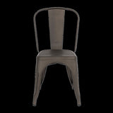 4x Kitchen Dining Chairs Stackable Vintage Metal Chair Backrest Side Chair V63-841671