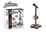 Babies Microphone with Stand, Singing Toys for Girls and Boys with Music and Light, Adjustable V1263-JX-3029