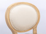 AADEN 8x Linen Dining Chairs with Solid Wood Legs- Beige V226-SW1845BG-4