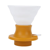 Pour Over Coffee Dripper Heat Proof Portable Ceramic Immersion Dripper for Manual Brew Maker Yellow V1294-YM0901-3118250197912