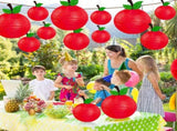 16Pcs Red Apple Classroom 3 Sizes 6-8-10inch Apple Shaped Paper Lanterns Back to School V1370-AZ4-14725