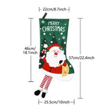 White Knitted Christmas Tree Skirt & Santa Stocking Combo Set Festive Holiday Home Decor Reusable V888-ELOSUNG54467