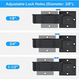 Flip Gate Latch Lock, Adjustable Flip Gate Latch Lock with 3 Padlock Hole, Heavy Duty Aluminum Alloy V1192-AZ-W-28820