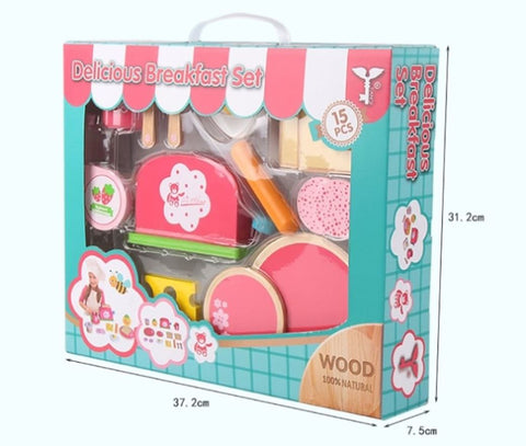 Kids Wooden Kitchen Tea Set Pretend Play V510-AT1112