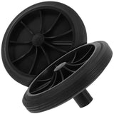 2-Pack Replacement Rubber Wheels for Garbage Cans, Wear-Resistant, Ideal for Buildings and Outdoor V1192-AZ-W-25696