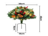 Jingle Jollys 2 Pack 45cm Lighted Artificial Christmas Tree Pathway Xmas Trees XM-TR-MINI-45-GRX2-LED