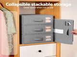 Artiss Bed Sheet Organisers Box Set 8Pcs Storage King Size Bedding Foldable Grey BSO-DIY-PAP01-GYX8