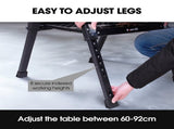 BAUMR-AG Portable Multifunction Workbench, 2-in-1 Worktable and Sawhorse, Height Adjustable, V219-TOLWKBBM85MA