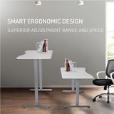 FORTIA Sit To Stand Up Standing Desk, 160x75cm, 72-118cm Electric Height Adjustable, Ergonomically V219-ADKASTFO6WTSA