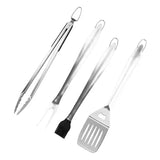 4 Piece Stainless Steel BBQ Grill Tool Set, Heavy Duty Rust Resistant Utensils for Camping, Outdoor V1189-LC-HW-00502