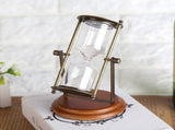 15 Minutes Metal Rotating Sand Glass Timer Clock Hourglass Table Ornament Home Decor Gift V1294-YM0901-JYB02030