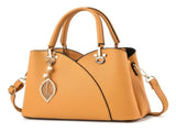 White Tote Bag Women'S Handbag Leaf Charm Bag Stylish Women'S Bag Designer Tote - Khaki - Size V1347-945-04108-KHK-26-13-18