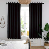 2pcs Set Black Durable Thickened Mildew proof Lightproof Curtain Household V1294-YM0901-JY16889-02