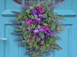 Spring Summer Front Door Teardrop Wreath Artificial Floral Wreath For Home Decor V1192-AZ-W-27893
