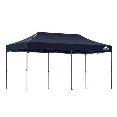 Instahut Gazebo Pop Up Marquee 3x6 Folding Tent Wedding 500D Oxford Camping Navy GAZEBO-T-3X6-F-NA