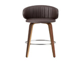 4x Artiss Bar Stools Dining Chairs Contoured Leather Wood Stool BA-TW-8186-BRX4