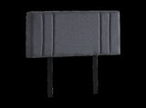 Linen Fabric Single Bed Deluxe Headboard Bedhead - Grey V63-821573