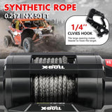 X-BULL 5000LBS Electric Winch 12V Synthetic Rope ATV UTV Boat Upgraded version V211-AUEB-AXEW004SS