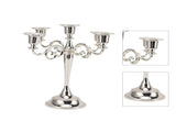 5 Arm Candlestick Holder Iron Retro Decorative Candle Holder Centerpiece for Home Church Silver V1294-YM0710-3115230100313