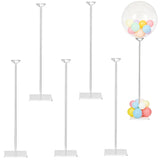 6PCS Transparent Acrylic Balloon Stand Kit, 23.62" Tall Reusable Display Holder with 5.91" x 5.91" V1192-AZ-W-18441