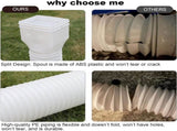 2 Pack Rain Gutter Downspout Extensions, Flexible Downspout Extender with 58"68" Extendable Pipes V1259-DP01-A-3409