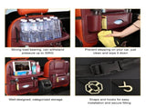 Car Back Seat Organizer with Foldable Table Tray Universal Rear Seat Storage Bag, Multi-Pocket V1107-CS-QCZYKBSNDHO