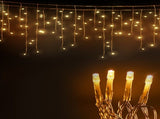 20M Christmas Lights Icicle Light 800 LED Warm White Decor Jingle Jollys XMAS-LED-800-IC-WW